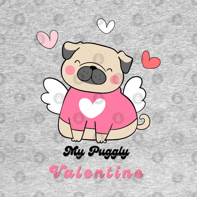 Funny Pug Valentine by BestNestDesigns